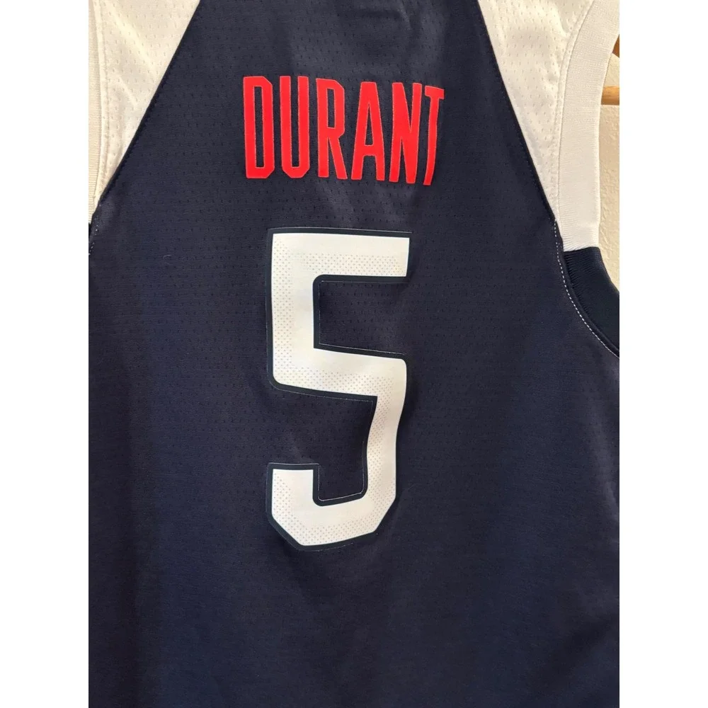 Nike Kids USA Basketball Kevin Durant 5 Jersey Navy White Dri-FIT Small 8